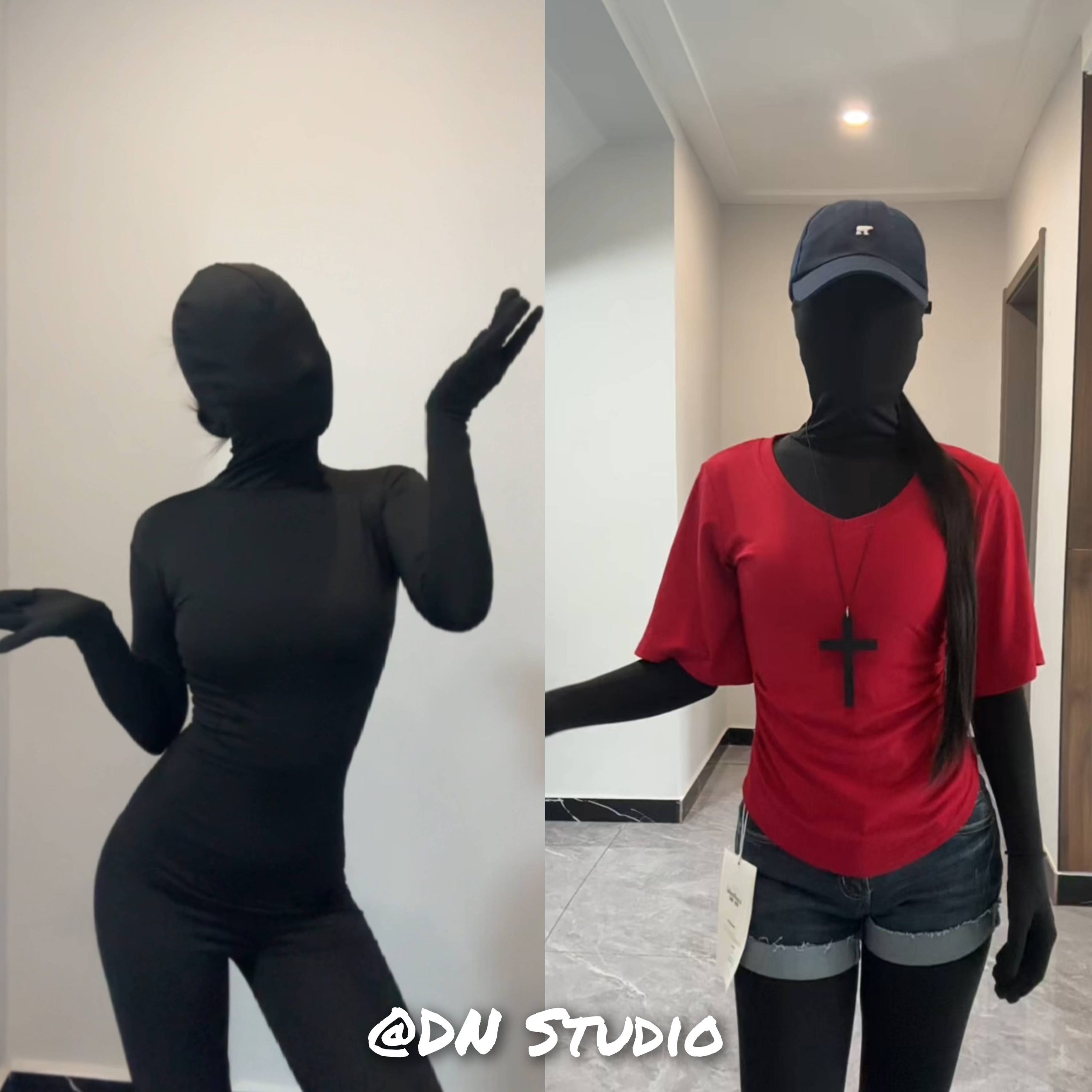 穿搭与长相无关？20岁时尚博主用黑色 Zentai 做实验