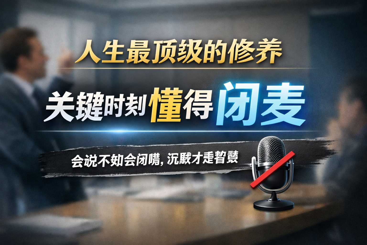 人生最顶级的修养：关键时刻懂得“闭嘴”的人更厉害